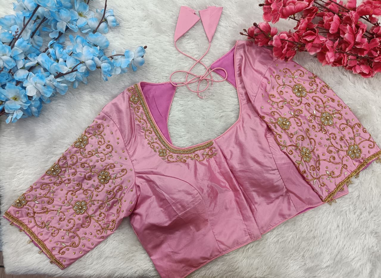 Bridal Blouse with Handwork Sleeves