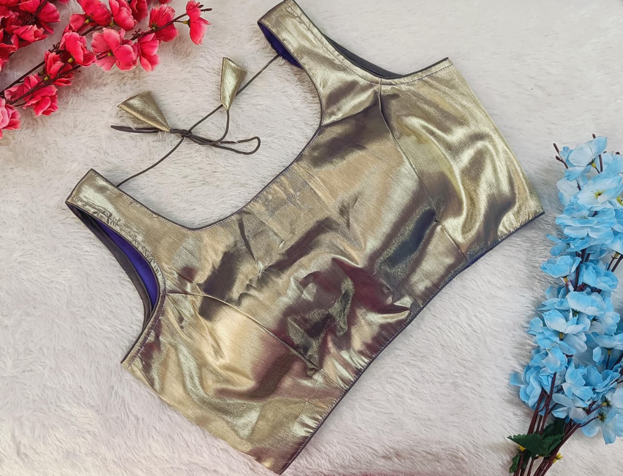Classic Metallic Gold Designer Blouse