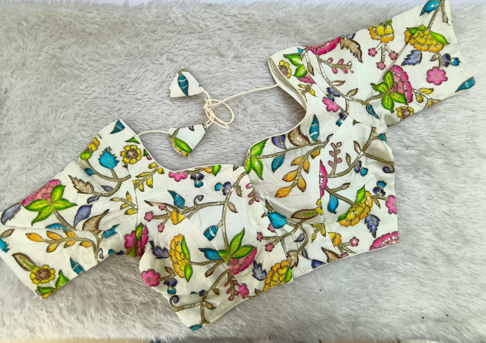 Multicolor Floral Printed Designer Blouse