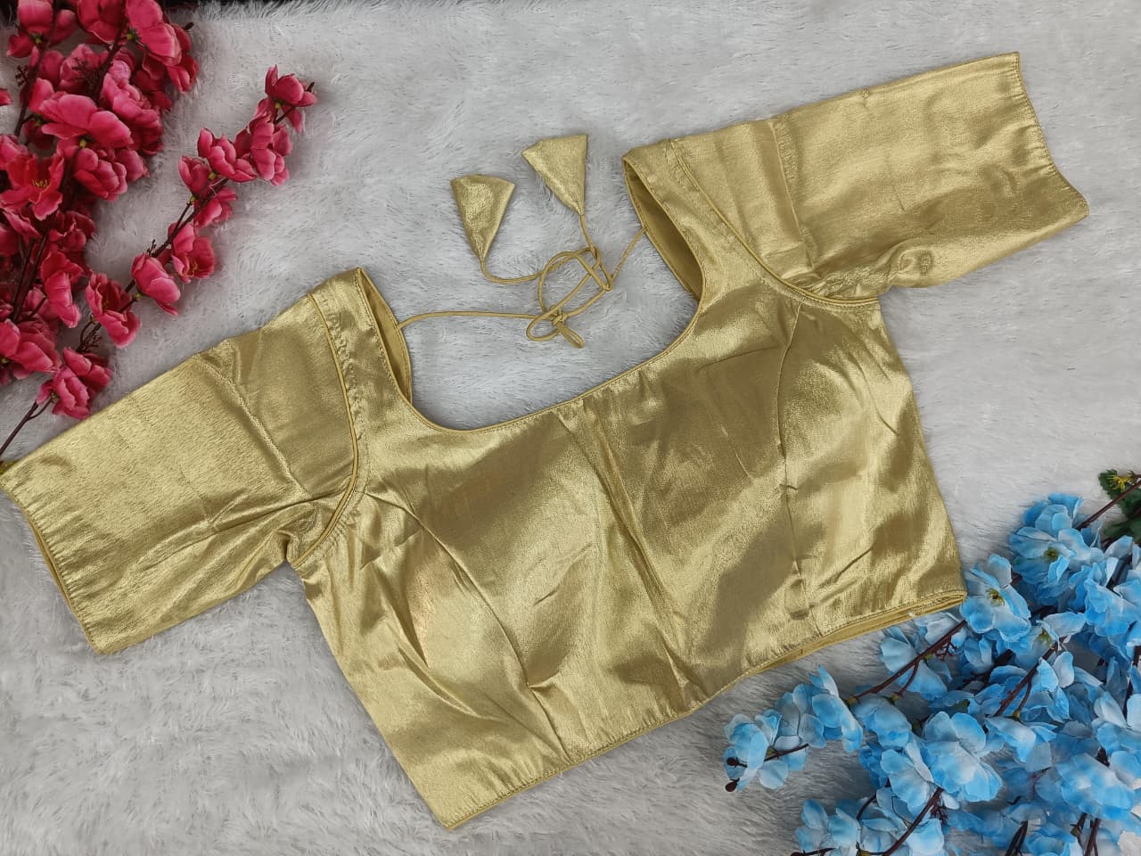Classic Golden Silk Blouse