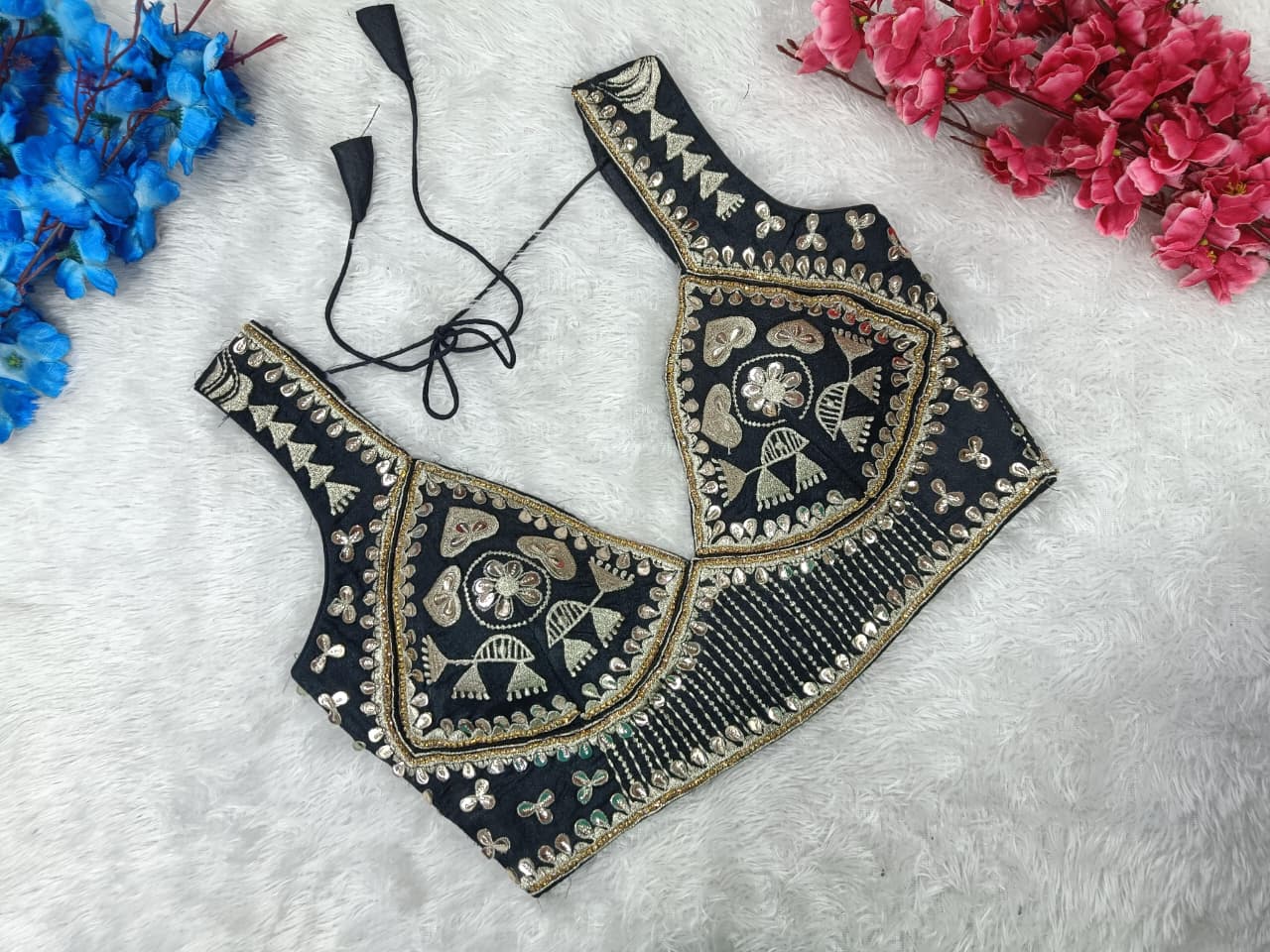 Bollywood Embroidered Mirror Work / Wedding Wear sleeveless