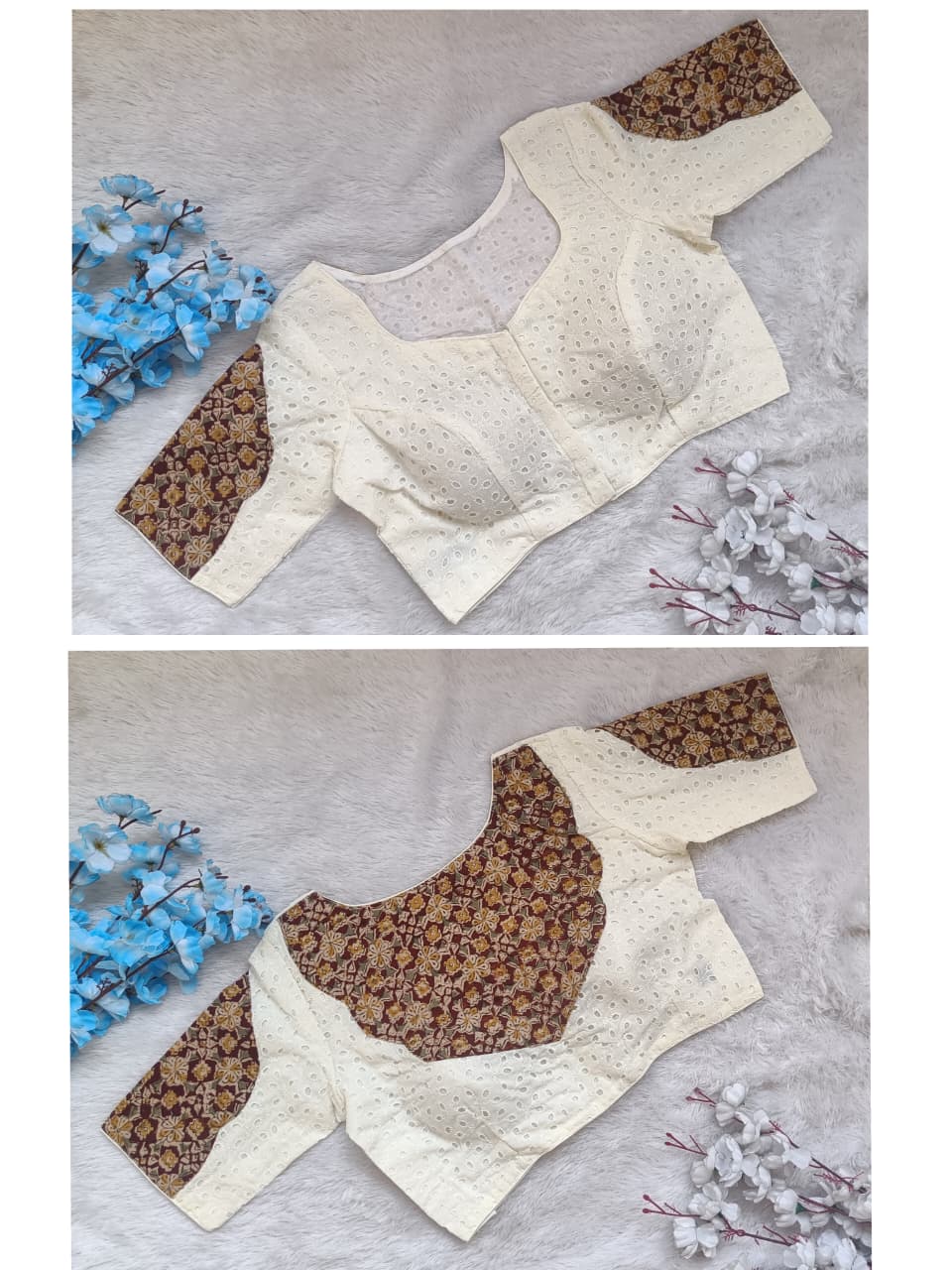 Kalamkari Designer Sleeves Embroidered Blouse
