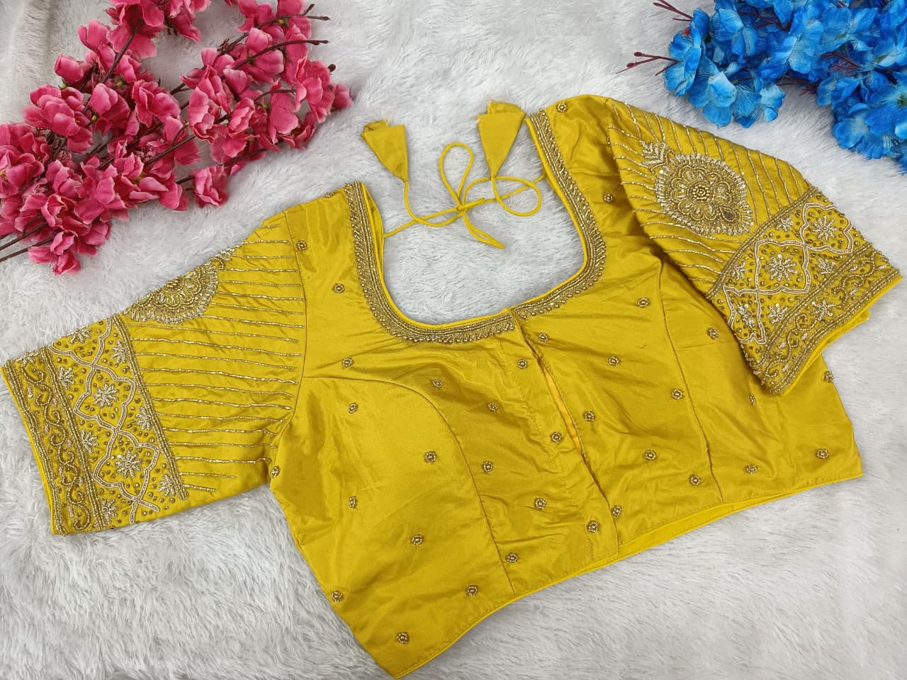 Bridalwear Heavy Embroidered Silk Blouse