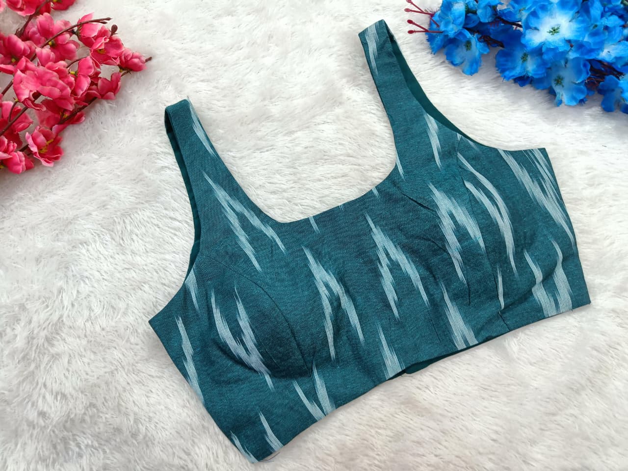 Regularwear Ikat weaved Sleeveless Blouse