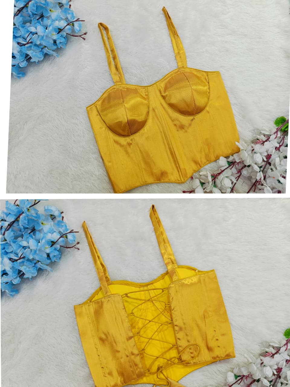 Partwear Structured tissue corset blouse