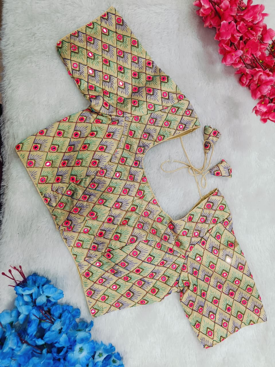 Partywear Morpank Embroidered Blouse.