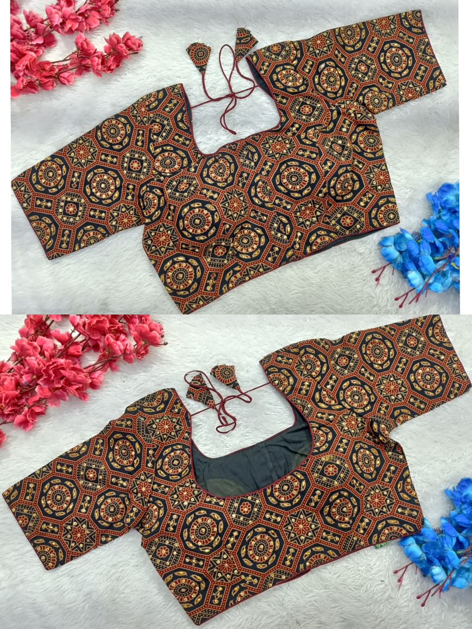Regularwear Ajrak Print Cotton Blouse