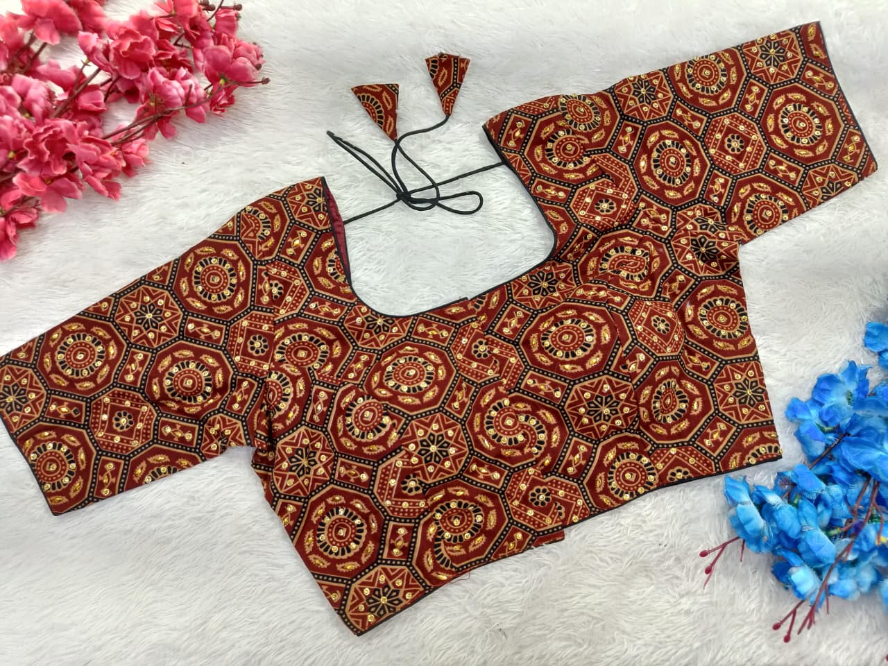 Regularwear Ajrak Print Cotton Blouse