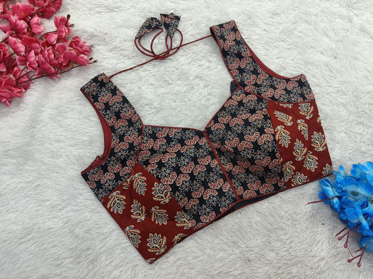 Regularwear Ajrakh Print Designer Blouse