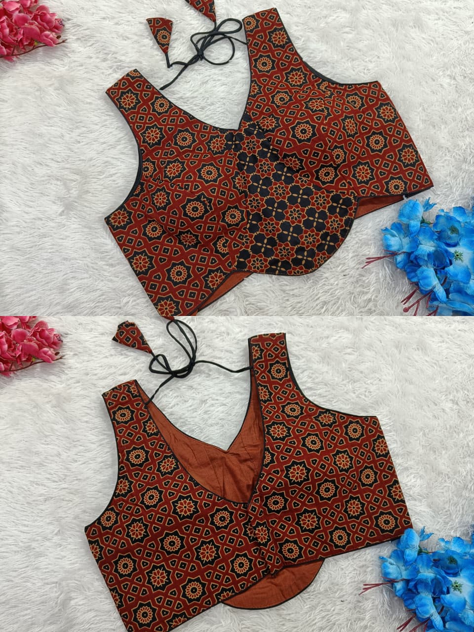 Regularwear Ajrak-Print Blouse