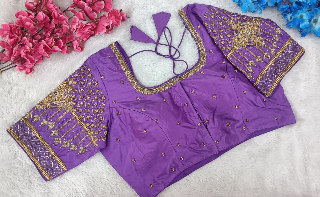 Bridalwear Heavy Embroidered Silk Blouse