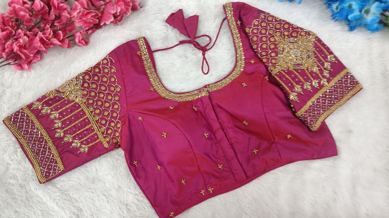 Bridalwear Heavy Embroidered Silk Blouse